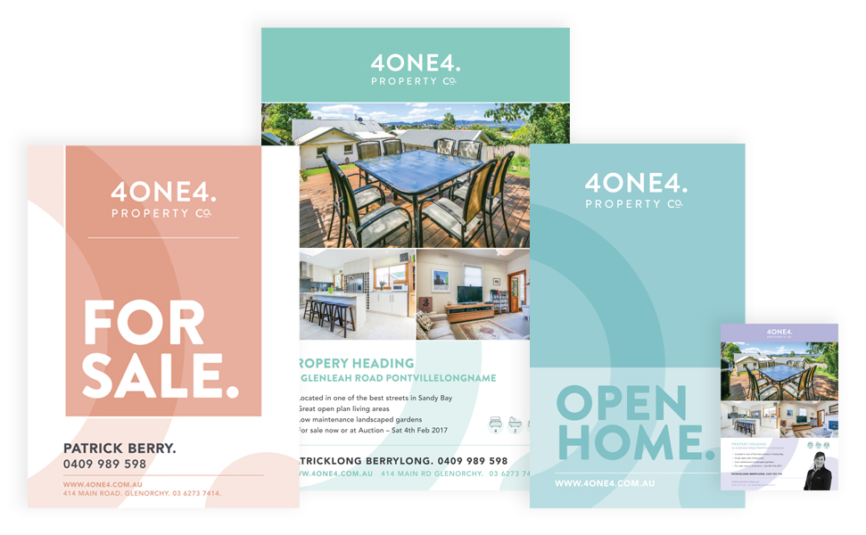 4one4 Property Co. | Selling & Marketing | examples of print media