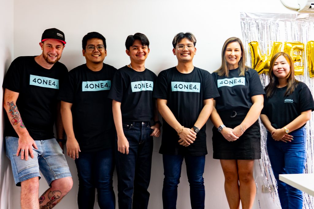 4one4 Property Co | Offshore Team Visit | [from left to right] Patrick Berry, Darryl Mercado, Niño Macapinlac, Renz Santos, Abbey Berry, and Queenie Seño