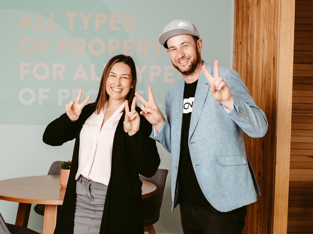 4one4 Property Co | REB Awards 2023 | 4one4 Property Co's Directors, Abbey and Patrick Berry, both pumped up upon hearing Jo's nomination