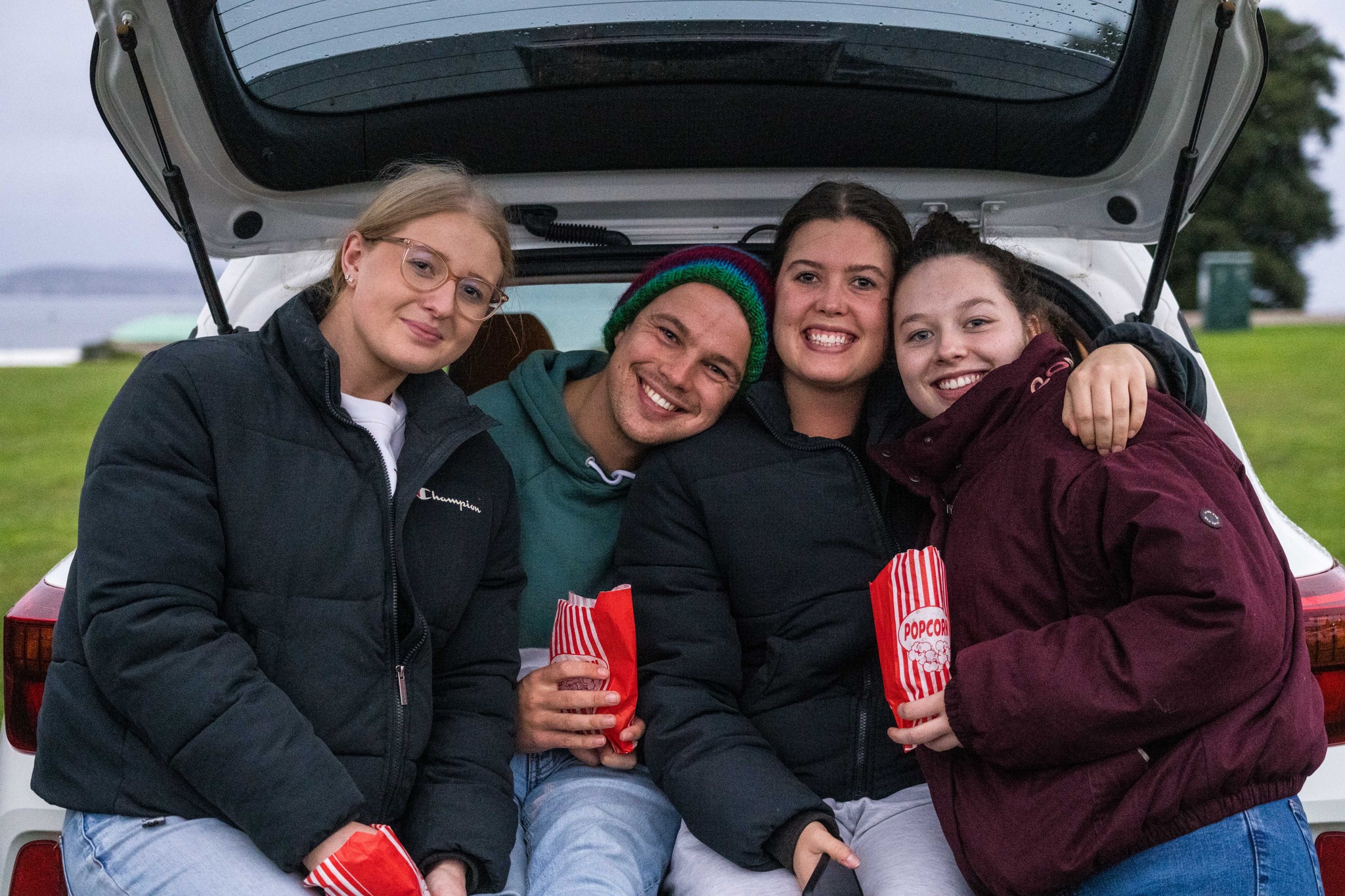 4one4 Property Co | Image of people attending a previous drive-in cinema at the Hobart Regatta Grounds.